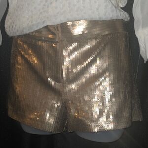 Express Gold Sequin Women's Shorts